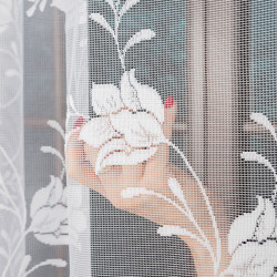 Firanka żakardowa ze wzorem po całości 005189 Firanka żakardowa ze wzorem po całości 005189