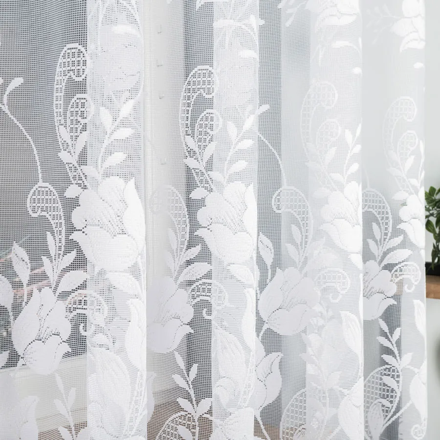 Firanka żakardowa ze wzorem po całości 005189