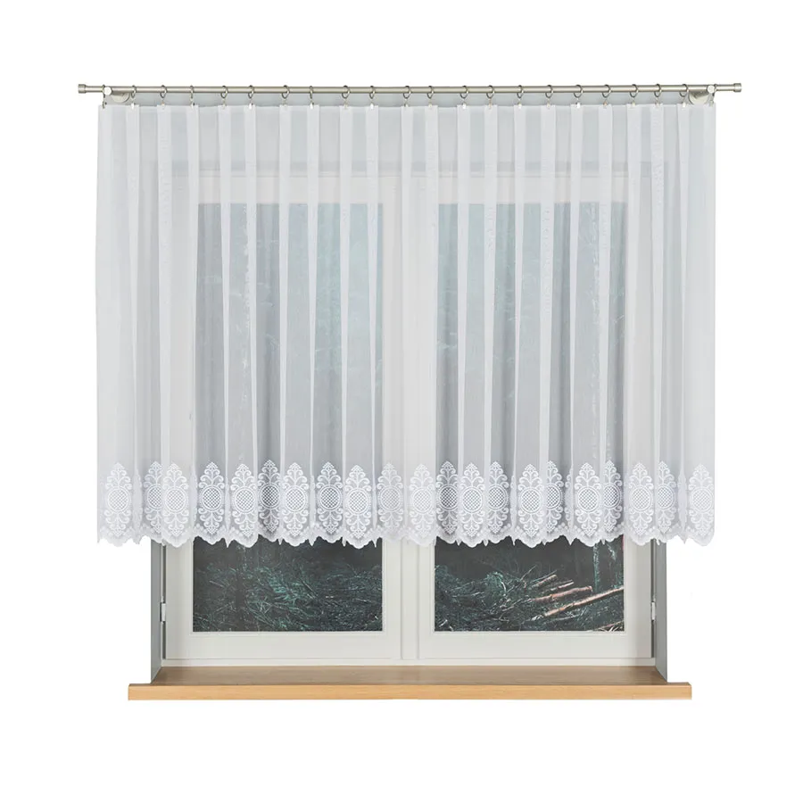 Firanka haftowana ze wzorem na samym dole 127102