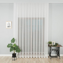 Firanka haftowana ze wzorem pasowym FH0009 Firanka haftowana ze wzorem pasowym FH0009