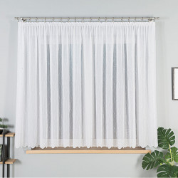 Firanka gotowa haftowana z cekinami z taśmą RICAMO Firanka gotowa haftowana z cekinami z taśmą RICAMO