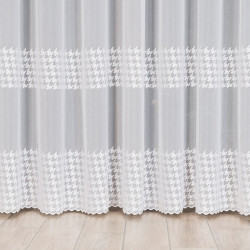 Firanka gotowa haftowana z taśmą PEPITKA Firanka gotowa haftowana z taśmą PEPITKA