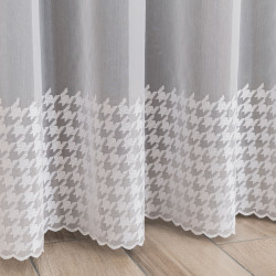 Firanka gotowa haftowana z taśmą PEPITKA Firanka gotowa haftowana z taśmą PEPITKA