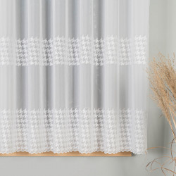 Firanka gotowa haftowana z taśmą PEPITKA Firanka gotowa haftowana z taśmą PEPITKA