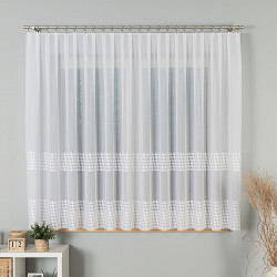 Firanka gotowa haftowana z taśmą PEPITKA Firanka gotowa haftowana z taśmą PEPITKA