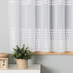 Firanka gotowa haftowana z taśmą PEPITKA Firanka gotowa haftowana z taśmą PEPITKA