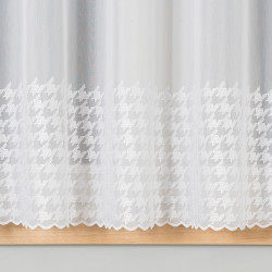 Firanka gotowa haftowana z taśmą PEPITKA Firanka gotowa haftowana z taśmą PEPITKA