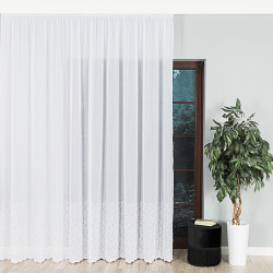 Firanka gotowa haftowana z taśmą GATITOS