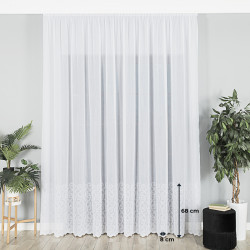 Firanka gotowa haftowana z taśmą GATITOS