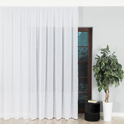 Firanka gotowa haftowana z taśmą GATITOS