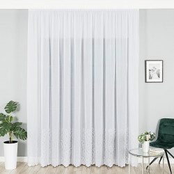 Firanka gotowa haftowana z taśmą GATITOS