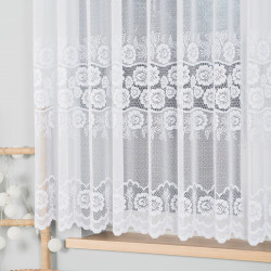 Firanka żakardowa ze wzorem pasowym 044136 Firanka żakardowa ze wzorem pasowym 044136