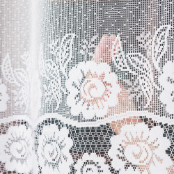 Firanka żakardowa ze wzorem pasowym 044136 Firanka żakardowa ze wzorem pasowym 044136