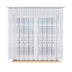 Firanka żakardowa ze wzorem pasowym 044136 Firanka żakardowa ze wzorem pasowym 044136