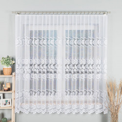 Firanka żakardowa ze wzorem pasowym 044136