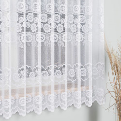 Firanka żakardowa ze wzorem pasowym 044136