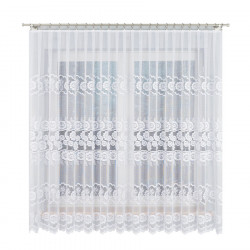 Firanka żakardowa ze wzorem pasowym 044136