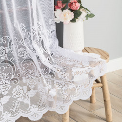 Firanka żakardowa ze wzorem pasowym 638085 Firanka żakardowa ze wzorem pasowym 638085