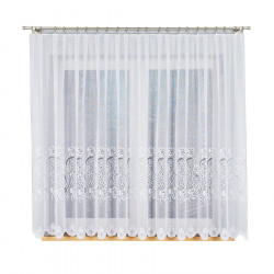 Firanka żakardowa ze wzorem pasowym 638085