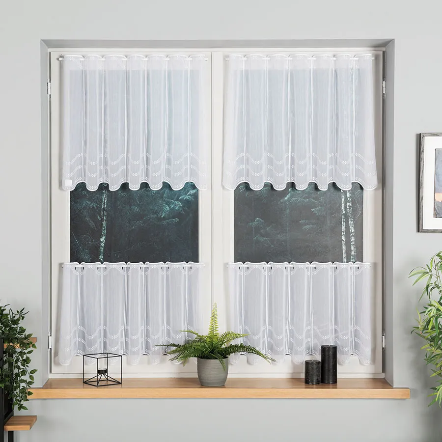 Zazdrostka panelowa haftowana na woalu 034606