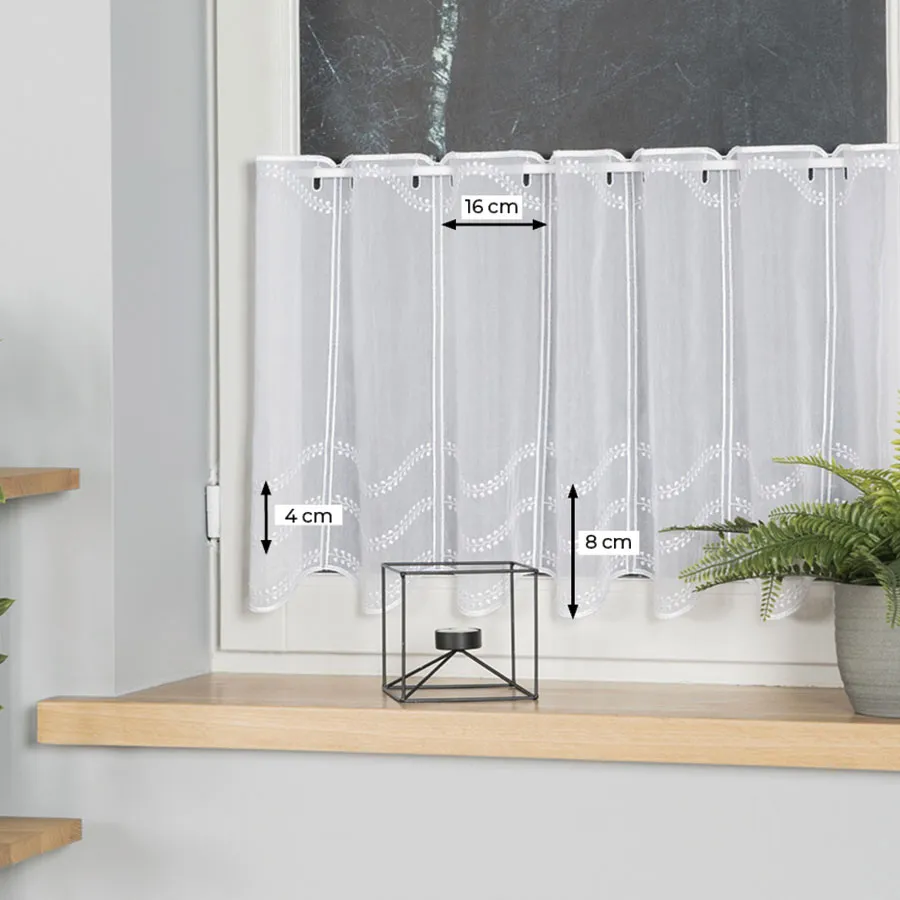 Zazdrostka panelowa haftowana na woalu 034606