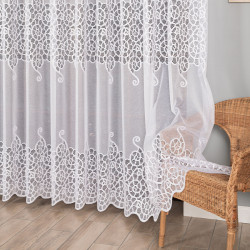 Firanka żakardowa ze wzorem pasowym 355000