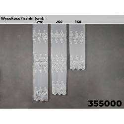 Firanka żakardowa ze wzorem pasowym 355000