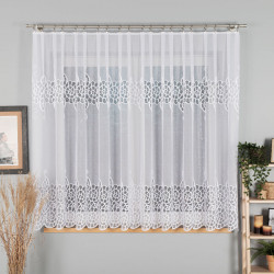 Firanka żakardowa ze wzorem pasowym 355000