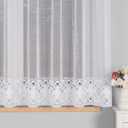 Firanka żakardowa ze wzorem pasowym 358700