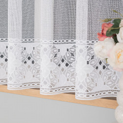 Firanka żakardowa ze wzorem pasowym 358700