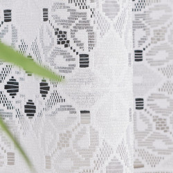 Firanka żakardowa ze wzorem pasowym 358700