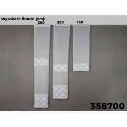 Firanka żakardowa ze wzorem pasowym 358700