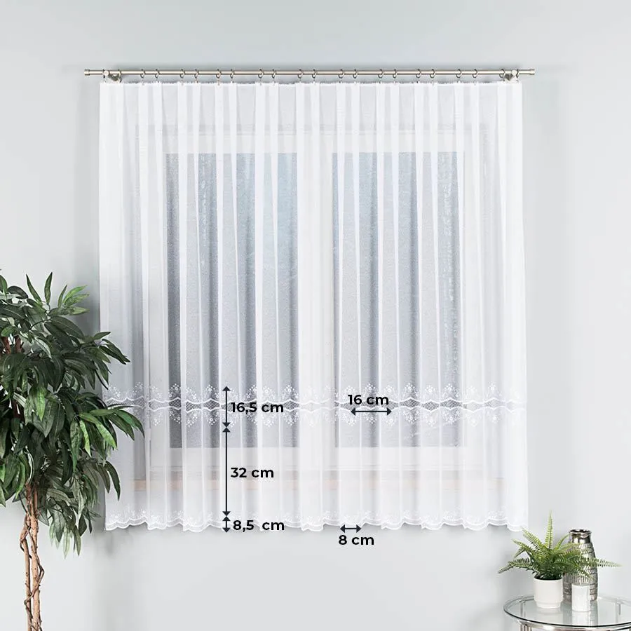 Firanka z aplikacją gipiurową 040613