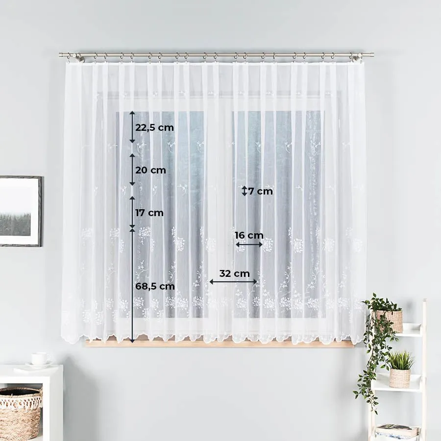 Firanka haftowana 053801