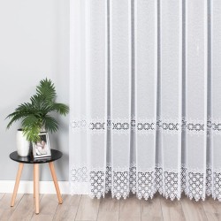 Firanka z aplikacją gipiurową 089060 Firanka z aplikacją gipiurową 089060