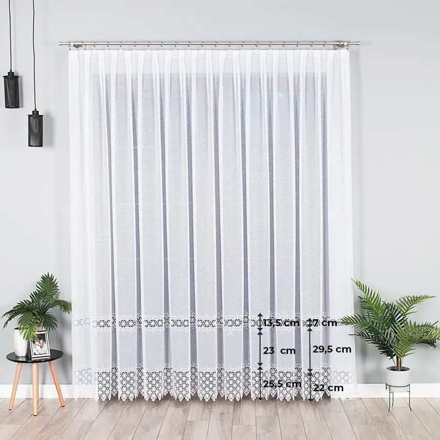 Firanka z aplikacją gipiurową 089060