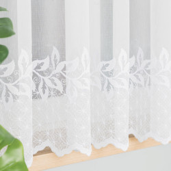 Firanka haftowana ze wzorem pasowym 127136 Firanka haftowana ze wzorem pasowym 127136