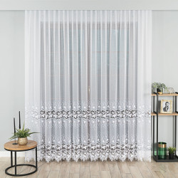 Firanka haftowana z aplikacją gipiurową 122795 Firanka haftowana z aplikacją gipiurową 122795