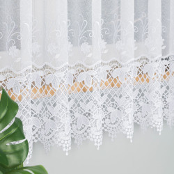 Firanka haftowana z aplikacją gipiurową 122795 Firanka haftowana z aplikacją gipiurową 122795