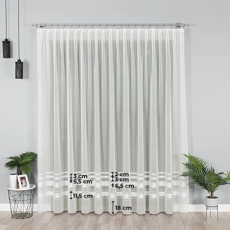 Firanka woalowa z ołowianką 000762