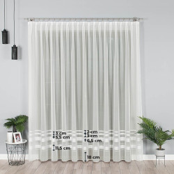 Firanka woalowa z ołowianką 000762 Firanka woalowa z ołowianką 000762