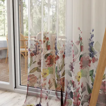 JOLANDA Firana ETAMINA wzór od dołu, wysokość 300cm, kolor 001 biały