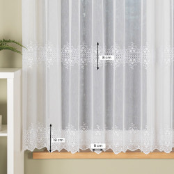 Firanka haftowana ze wzorem pasowym 013293