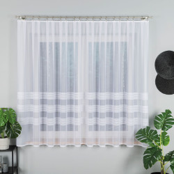 Firanka żakardowa ze wzorem pasowym 000282 Firanka żakardowa ze wzorem pasowym 000282