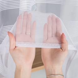 Firanka żakardowa ze wzorem pasowym 000282 Firanka żakardowa ze wzorem pasowym 000282