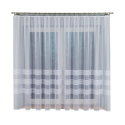 Firanka żakardowa ze wzorem pasowym 000282 Firanka żakardowa ze wzorem pasowym 000282