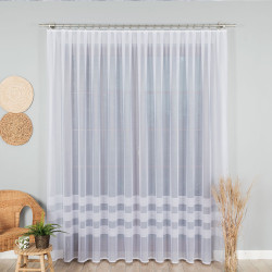 Firanka żakardowa ze wzorem pasowym 000282 Firanka żakardowa ze wzorem pasowym 000282