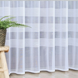 Firanka żakardowa ze wzorem pasowym 000282 Firanka żakardowa ze wzorem pasowym 000282