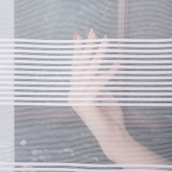 Firanka żakardowa ze wzorem pasowym 000282 Firanka żakardowa ze wzorem pasowym 000282