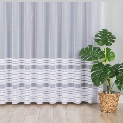 Firanka żakardowa ze wzorem pasowym 000281 Firanka żakardowa ze wzorem pasowym 000281